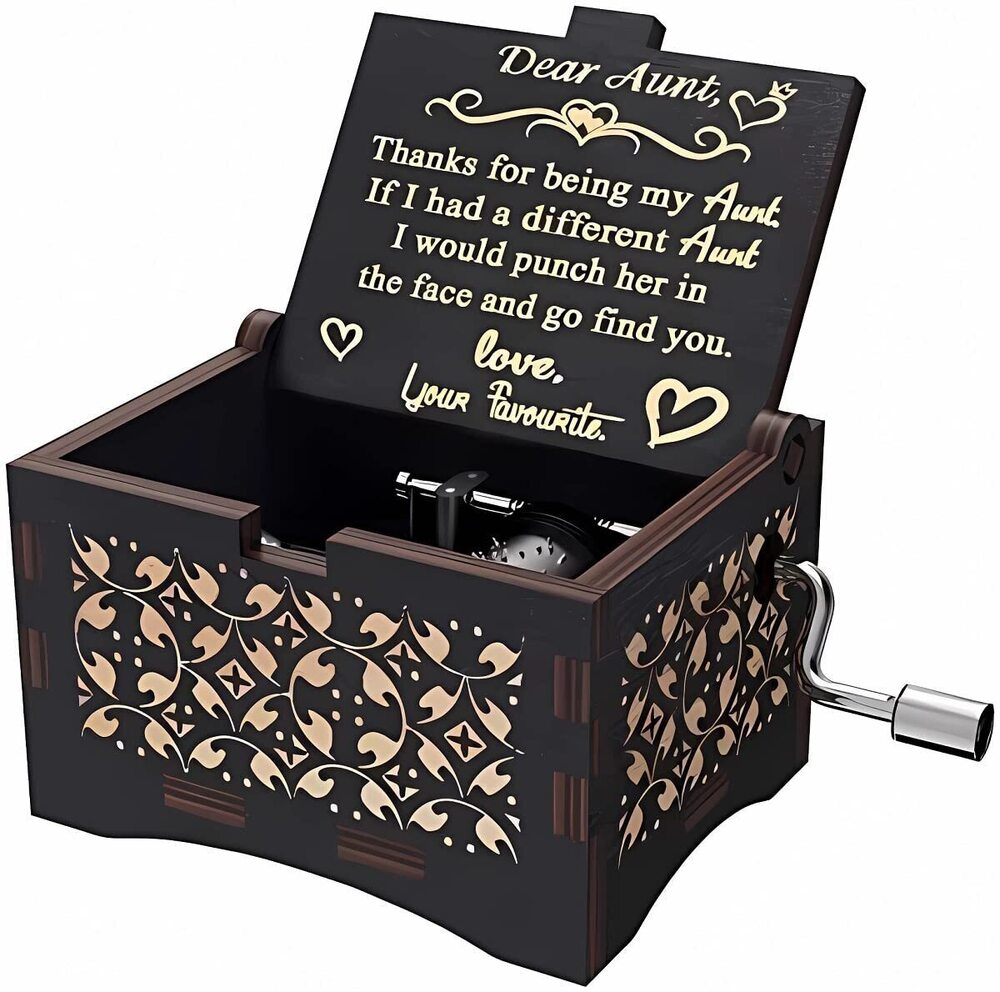 2004 Gifts for Auntie from Niece/Nephew Hand Crank Vintage Engraved Gifts